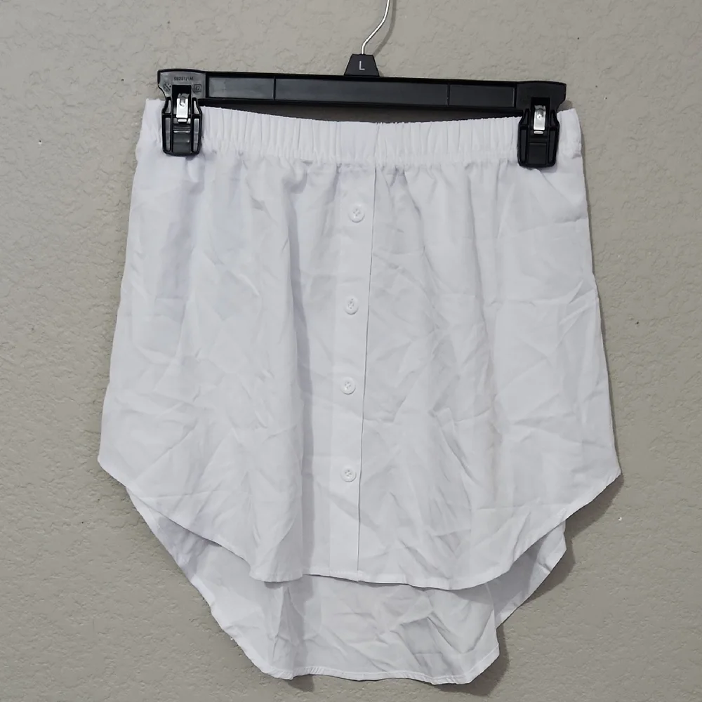 White Button-Down Shirt Extender Women's Size Small